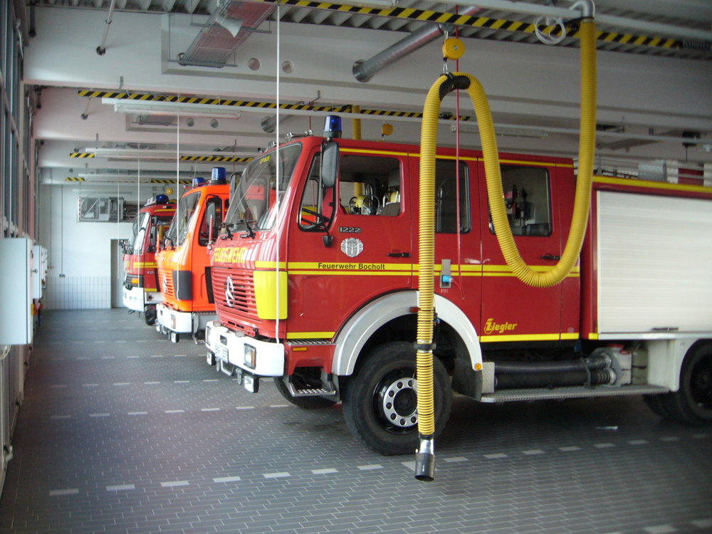 Fahrzeug-Halle der Feuerwehr Bocholt