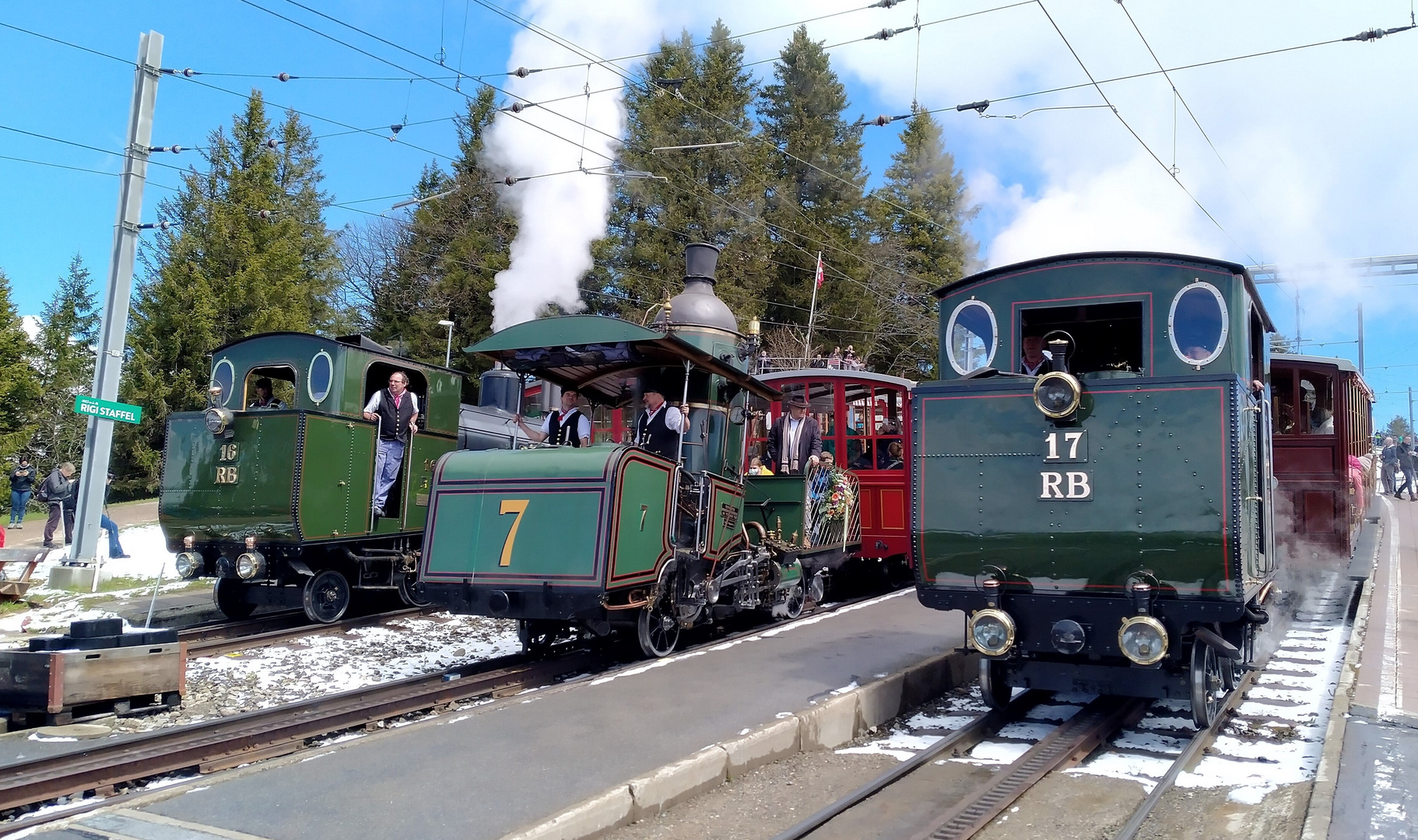 Fahrzeugparade zum 150 Jahre-Jubiläum der Rigi Bahnen am 22.05.2021