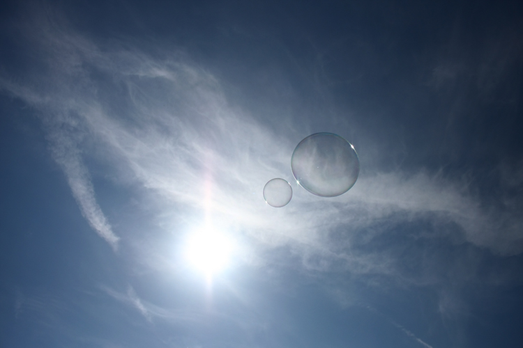 Faire des bulles au soleil