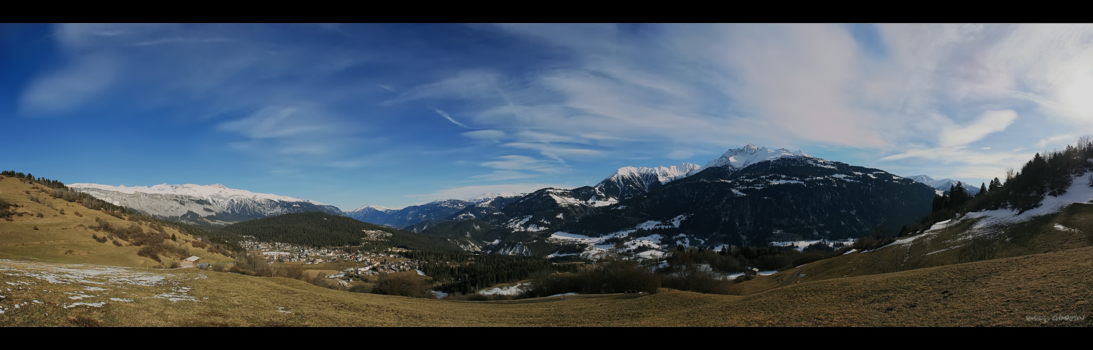 Falera mit Sicht nach Laax