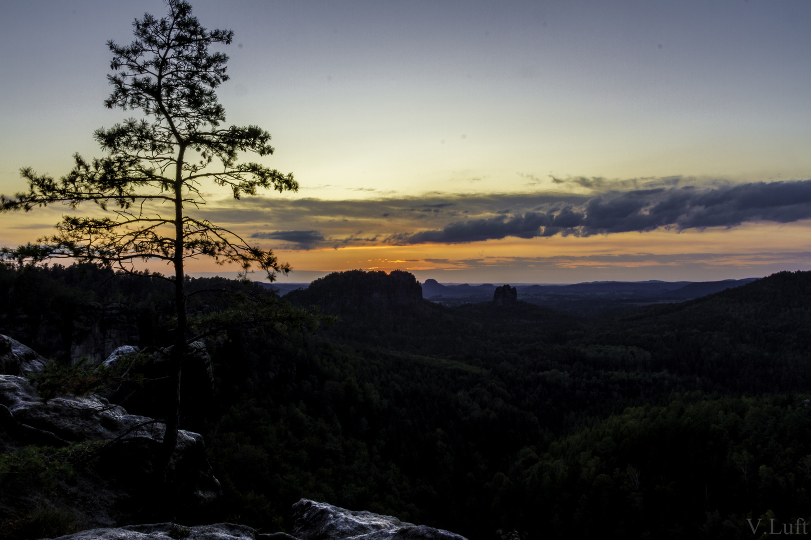 Falkenstein im Abendrot