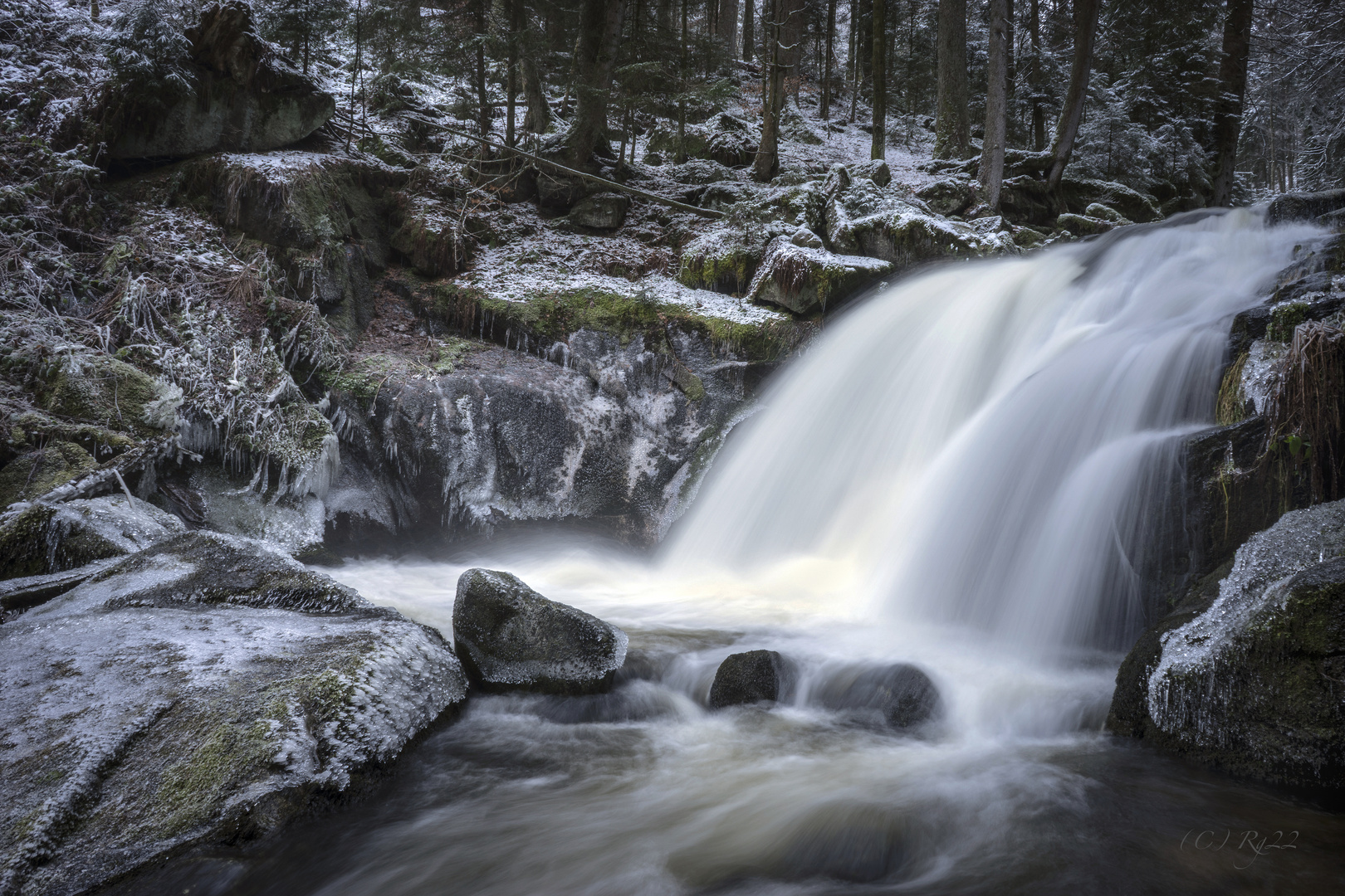 fallende wasser