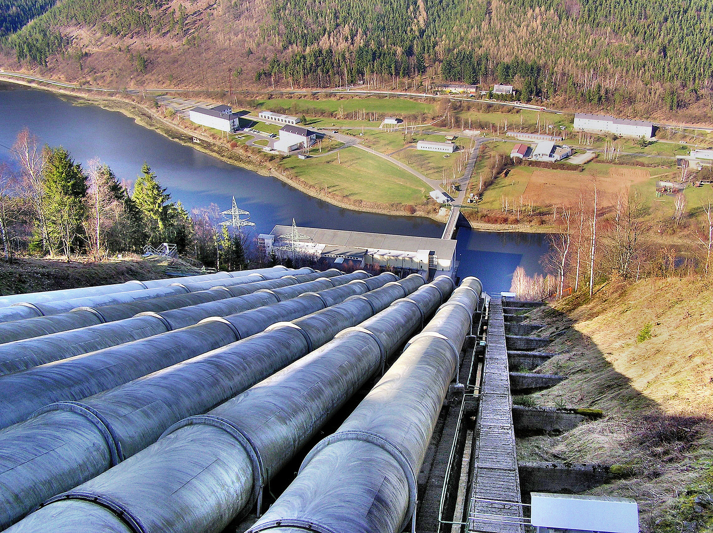 Fallrohre Pumpspeicherwerk Hohenwarte bei Saalfeld