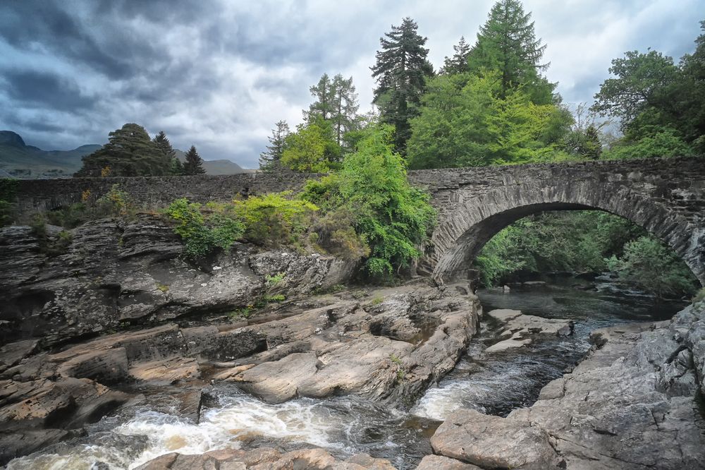 Falls of Dochart mit Brücke