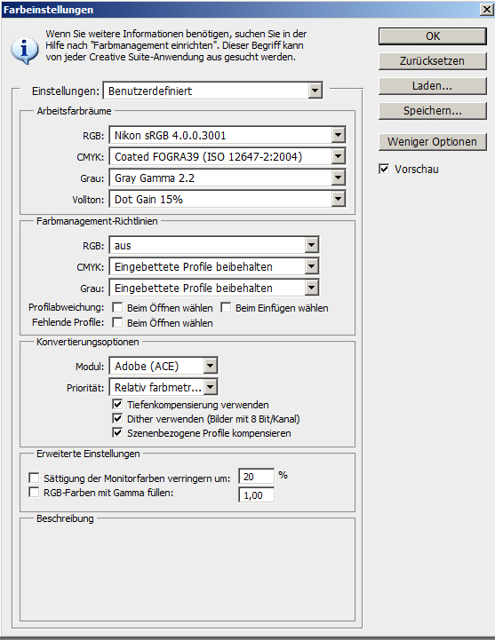 falsche Farbeinstellungen?