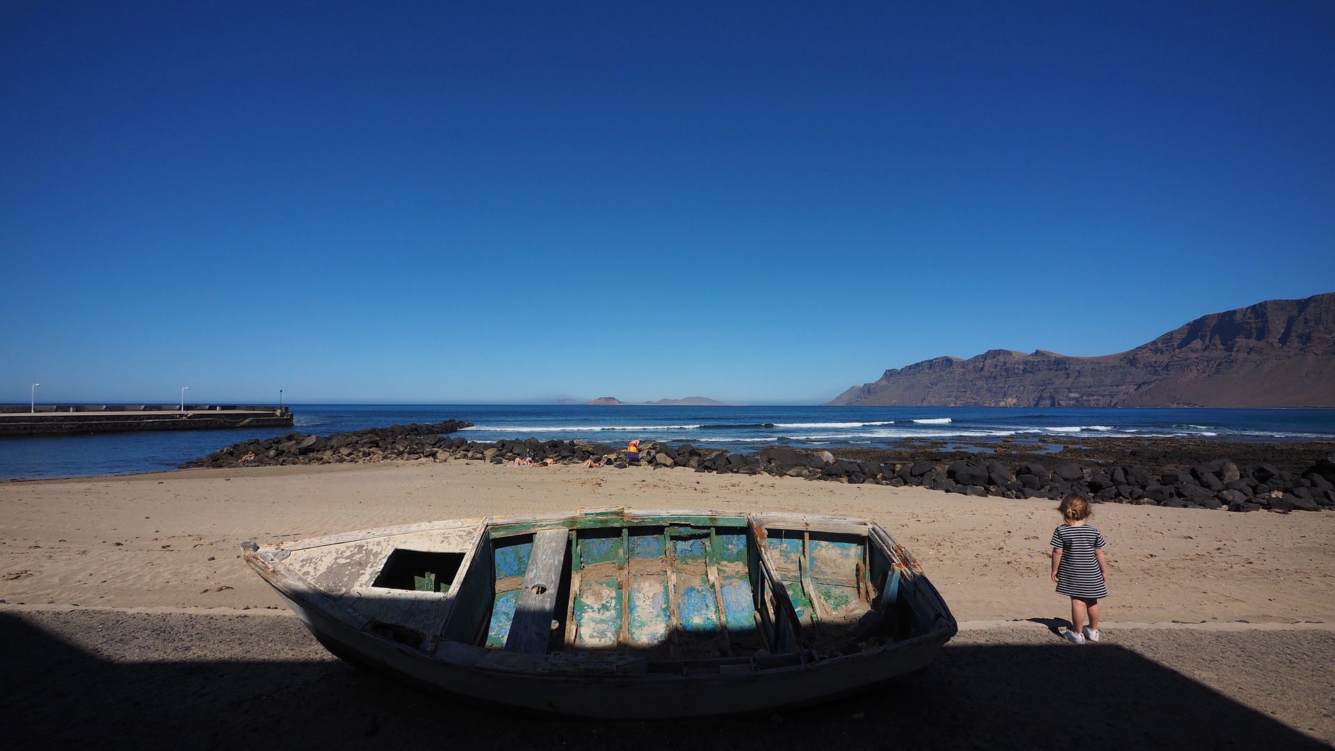 Famara beach.......