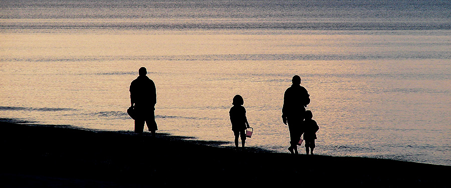 Familie am Meer