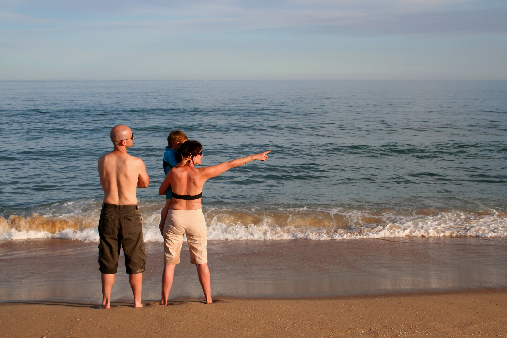 familie am strand