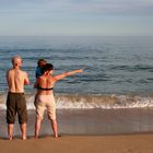 familie am strand