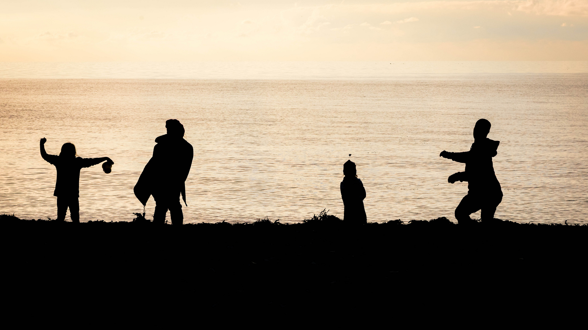 Familie am Strand