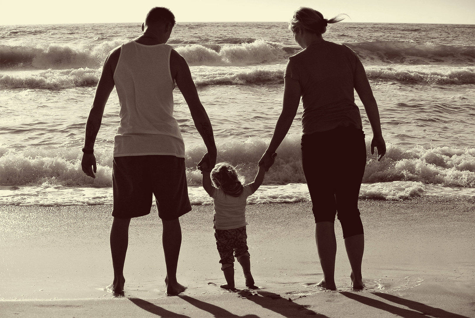 Familie am Strand