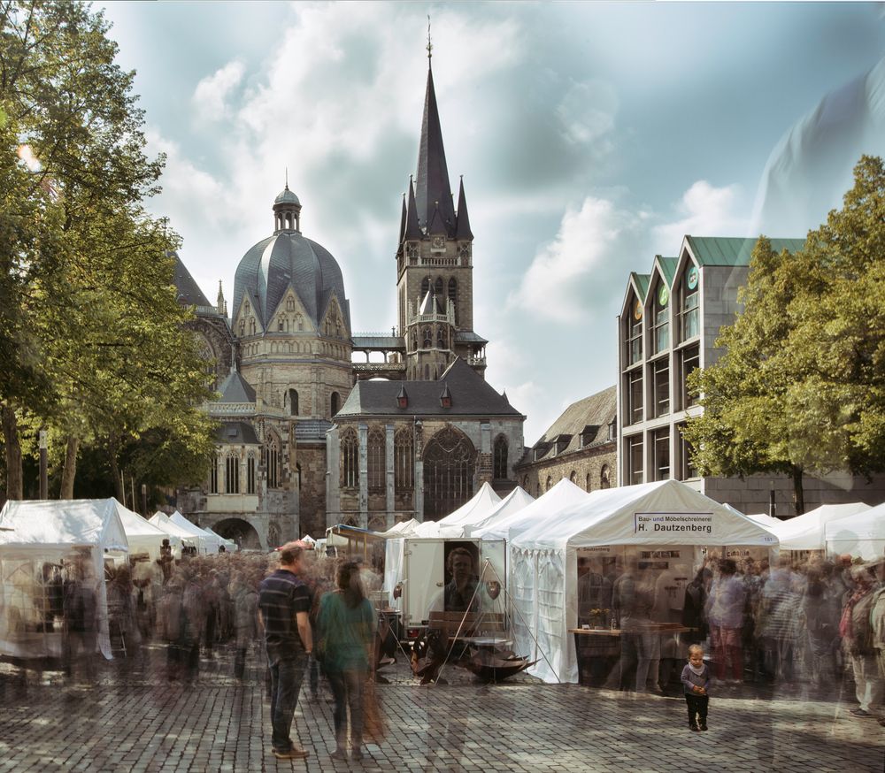 Familie auf dem Markt