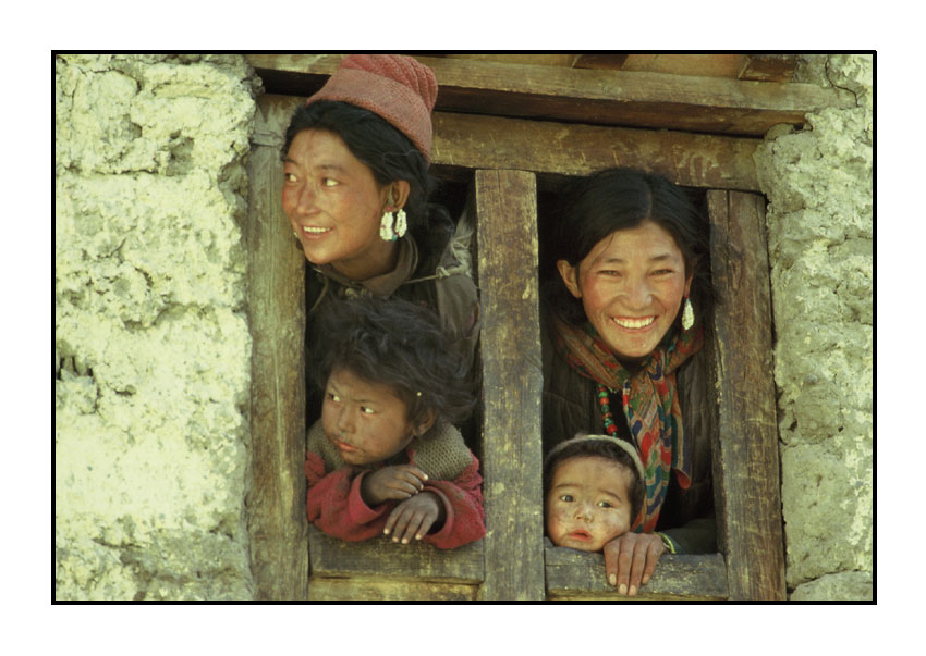 Familie aus dem Markha Valley, Indien