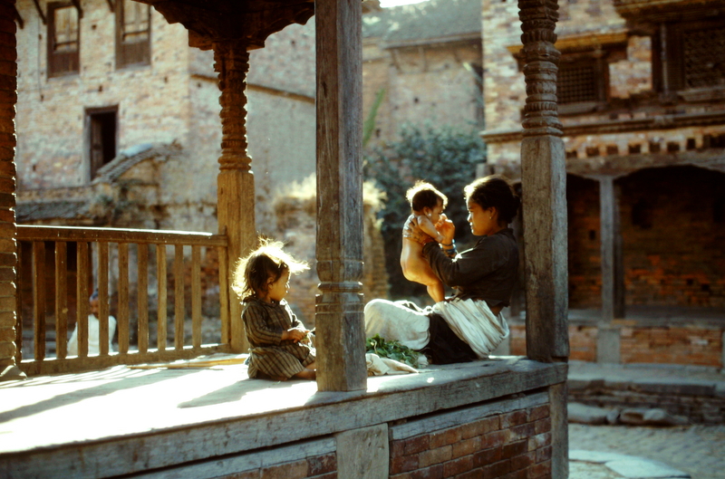 Familie in Nepal