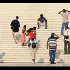 Familie on the Prime Court stairs