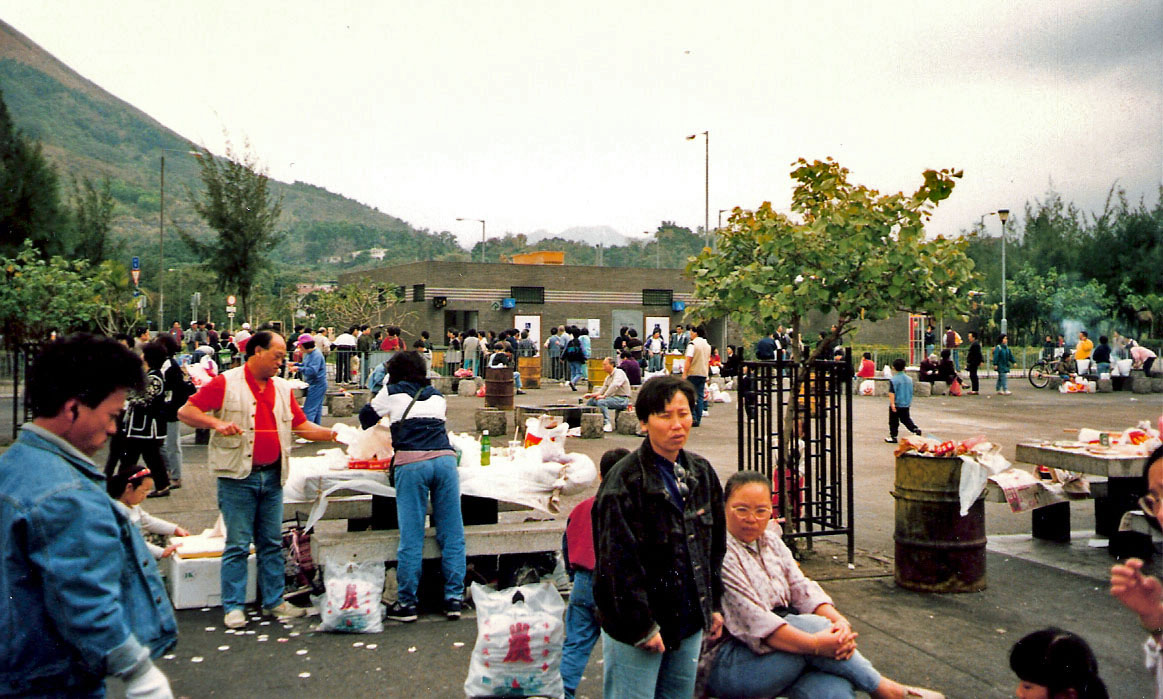 Familien-Picknick in Hong Kong