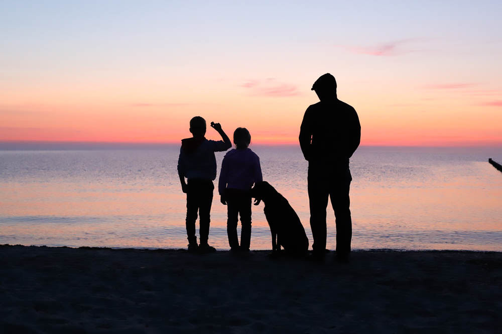 Familien silhouetten