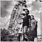 Family at the funfair