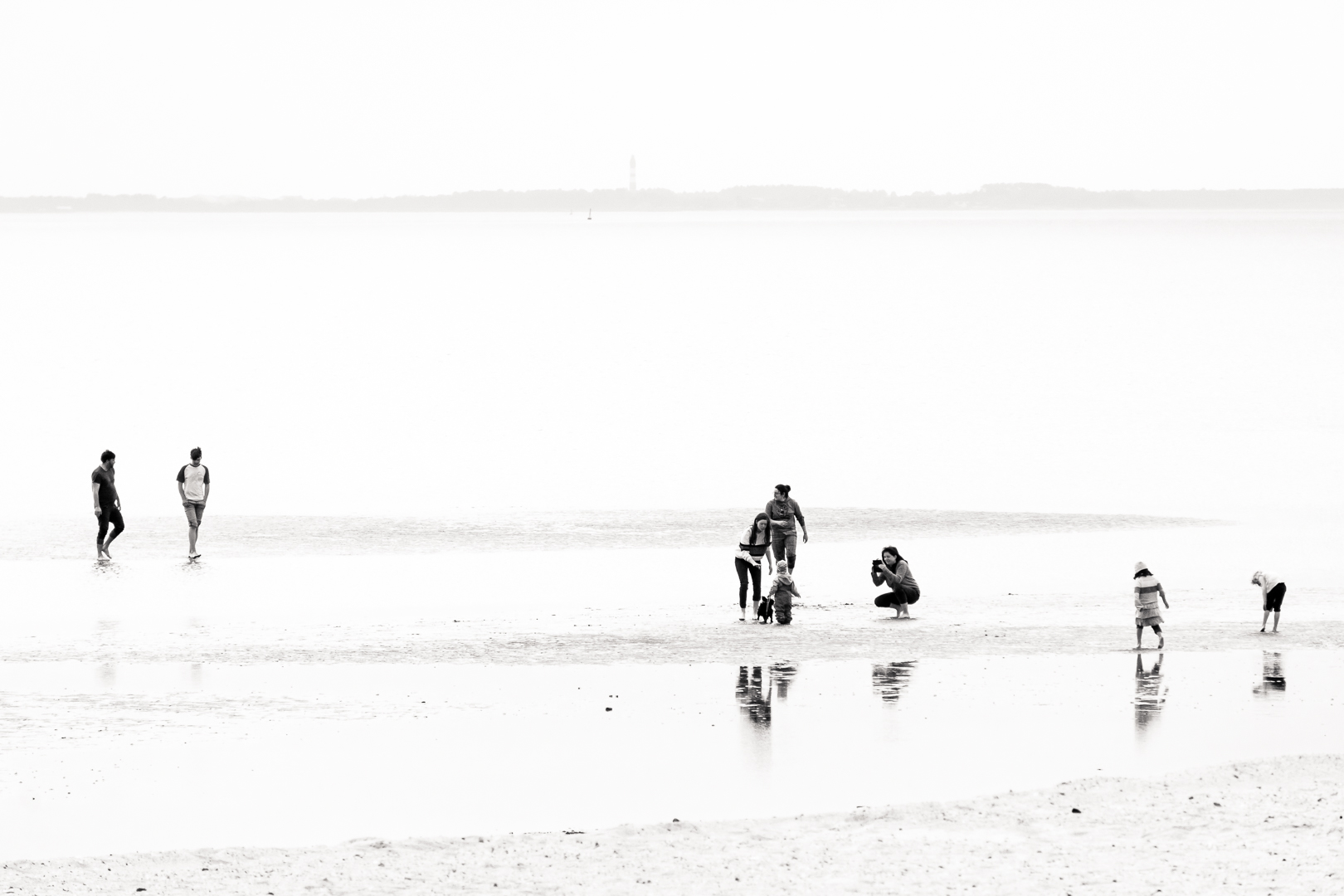 family at the seashore