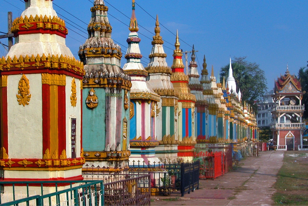 Family funeral tombs at a buddhist cementery