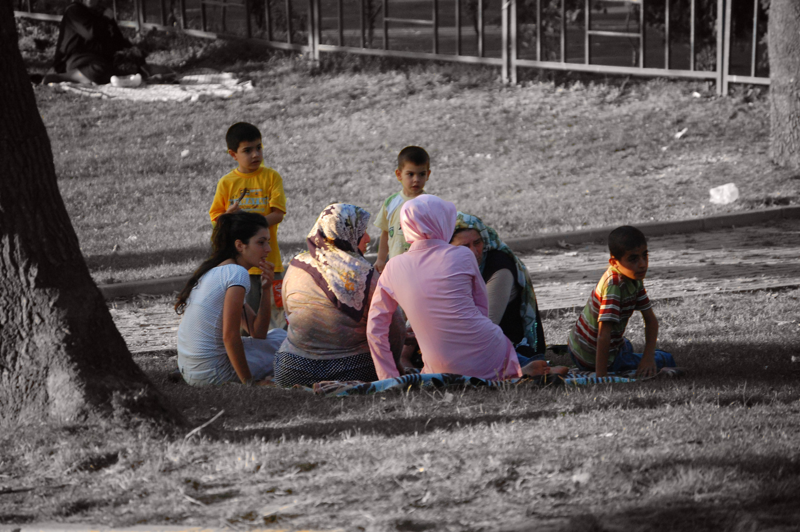 Family in the park