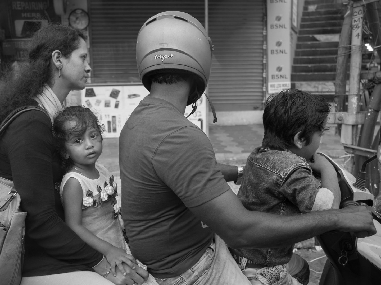 Family on Scooter