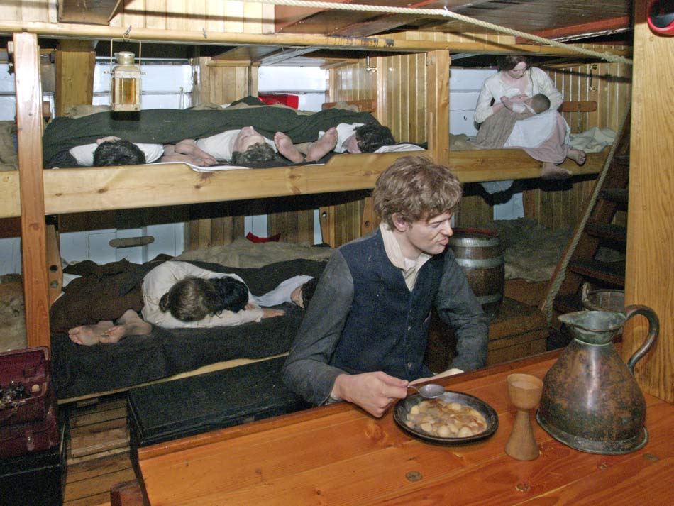 Famine Passengers from Ireland in the potato blight