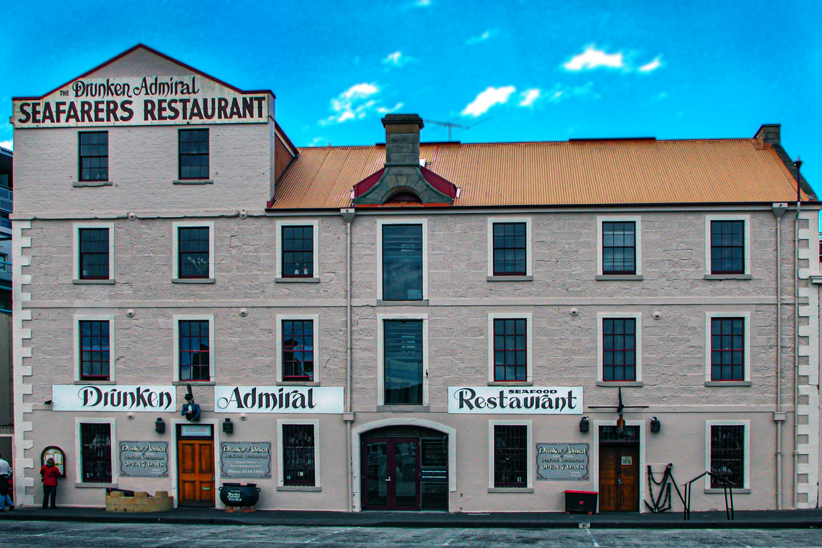 Famous restaurant at the harbor dock