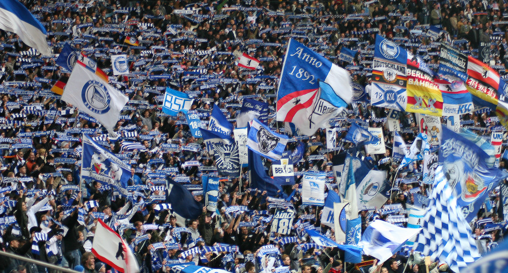 Fanblock Ostkurve von Hertha BSC