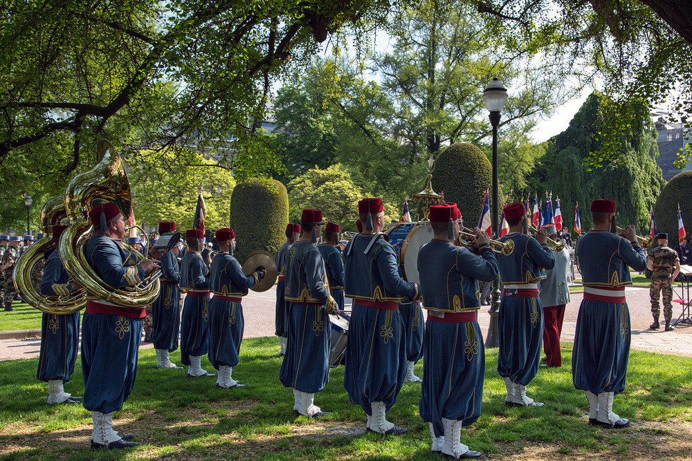 Fanfare militaire pour le 8 mai 2013 sur la place de la République à Strasbourg