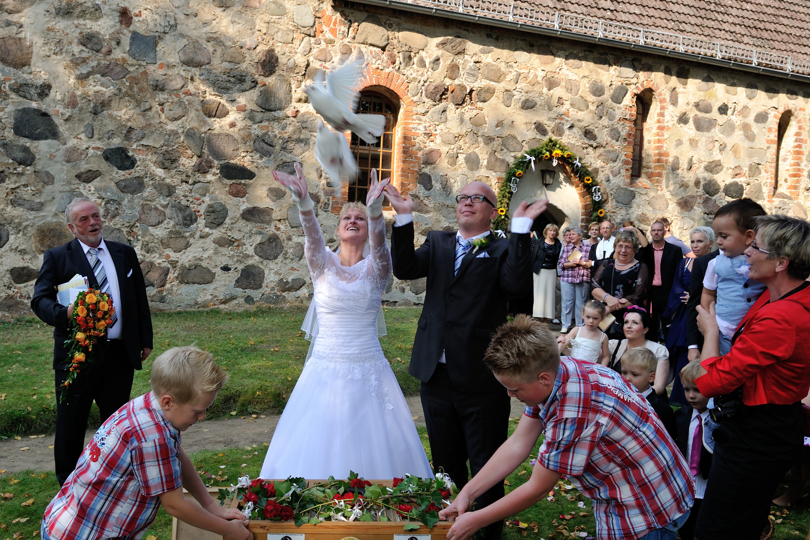 Fanny, Marco und Oskar in Vehlow