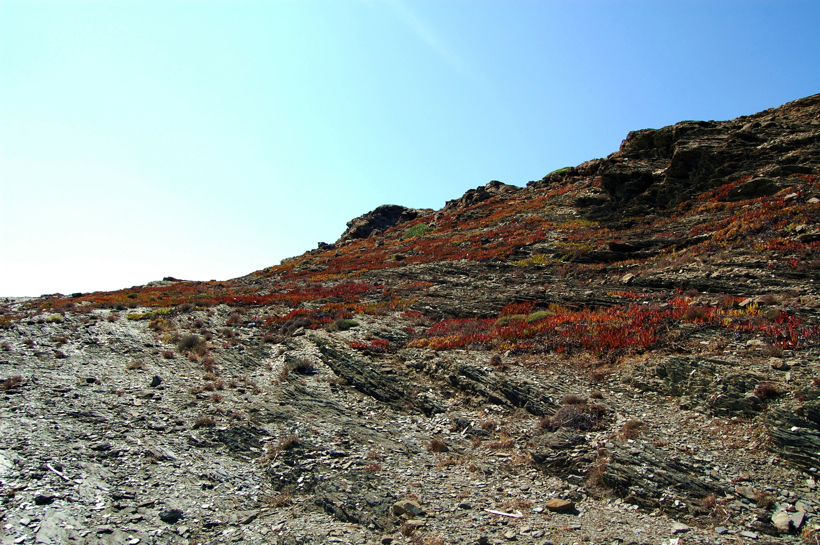 farbe im kalten stein.