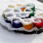 Farbe im Schnee