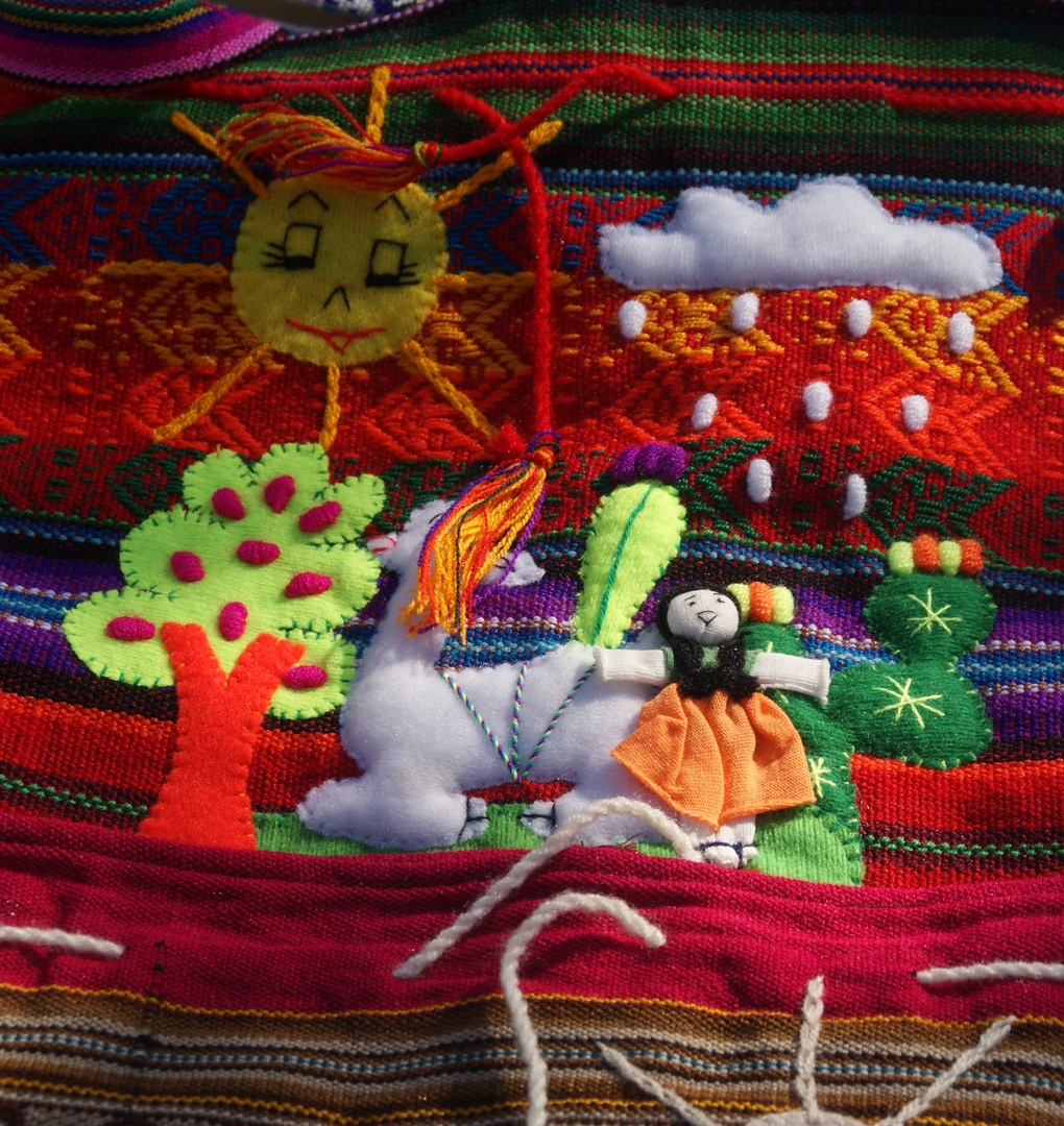 Farben Perus: Quechua-Mädchen …