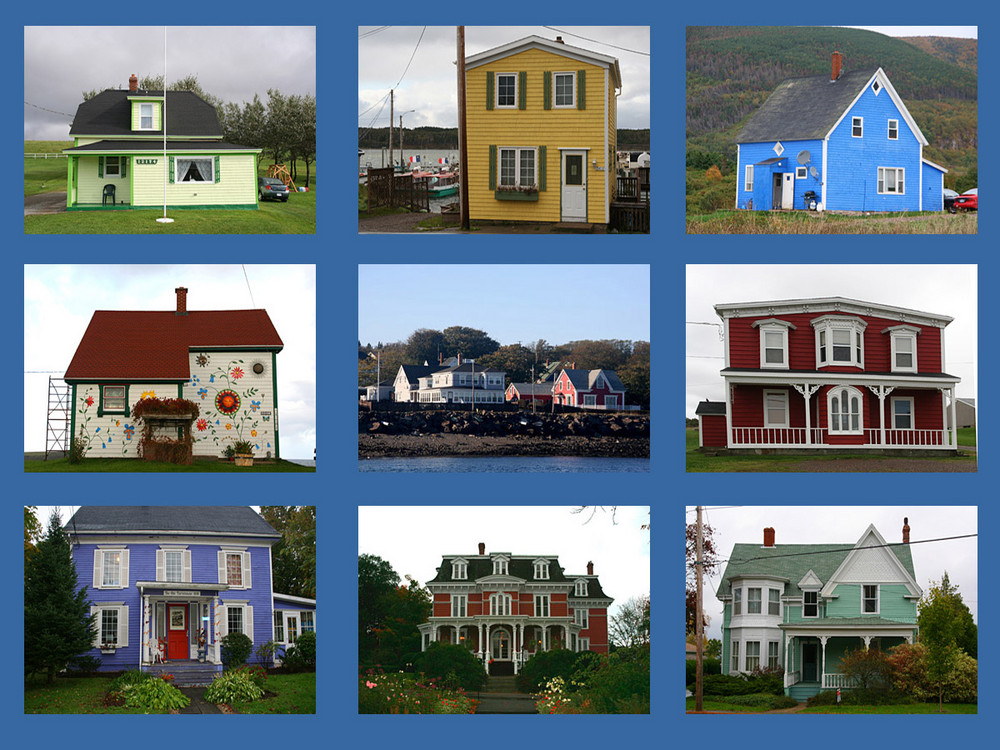 Farben- und Formenvielfalt der kanadischen Häuser auf Nova Scotia ... Farben- und Formenvielfalt der kanadischen Häuser auf Nova Scotia ...
