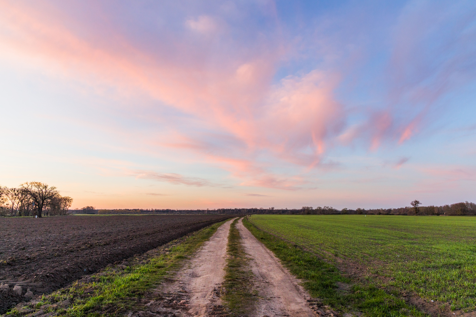 Farben während der Blauen Stunde