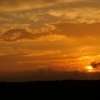 Farben wie in Afrika, Sonnenuntergang auf der Mehlinger Heide...