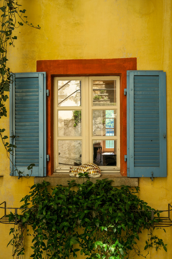 Farbenes Fenster, Gandria, Tessin, Schweiz