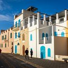 Farbenfrohe Häuser in Alghero