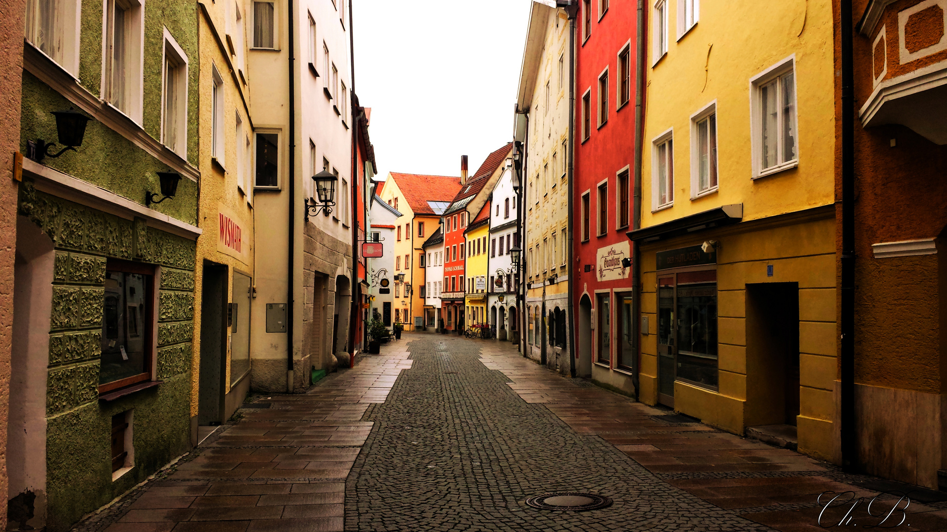 Farbenfrohe Straße im Allgäu