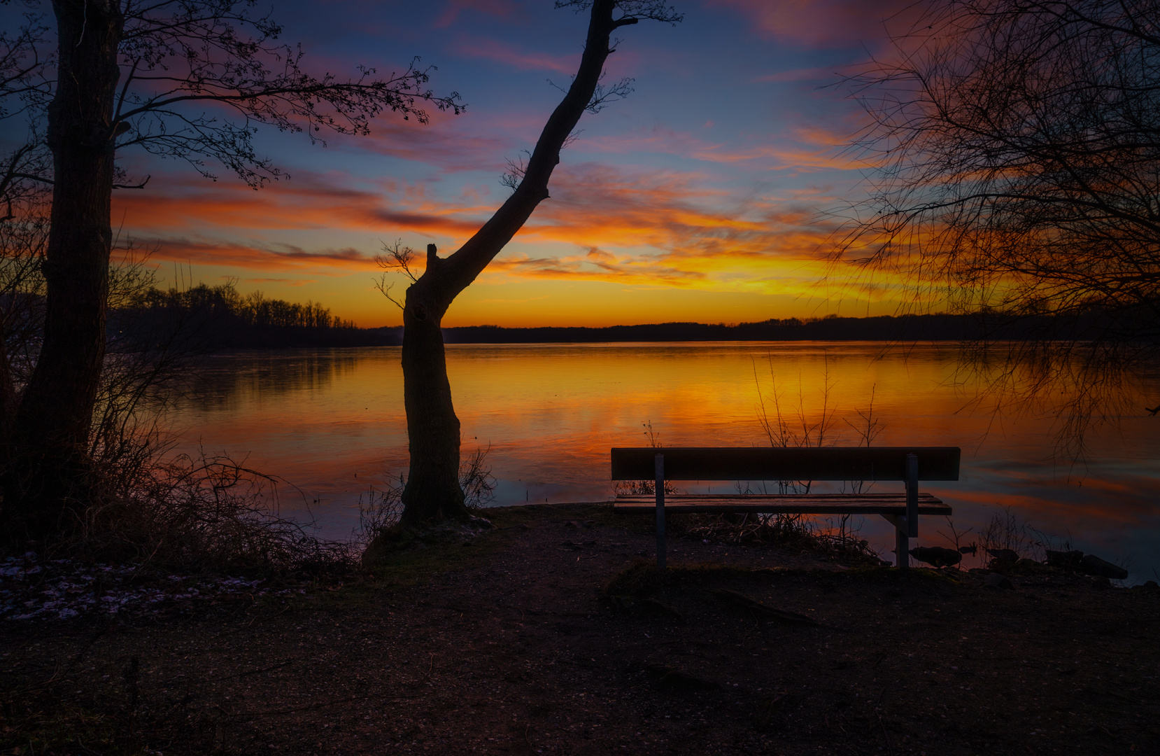 Farbenfroher Sonnenuntergang