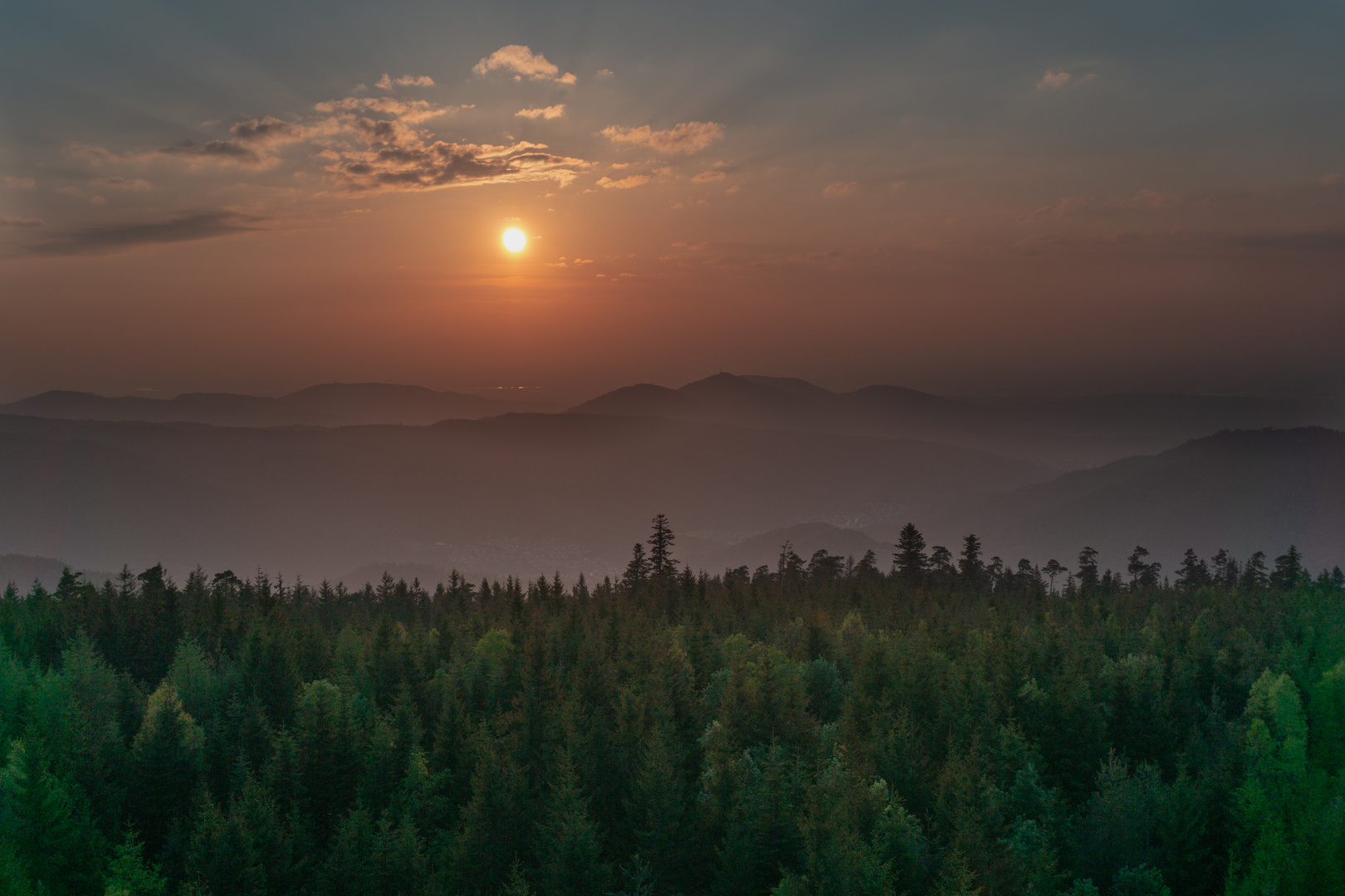 Farbenfroher Sonnenuntergang