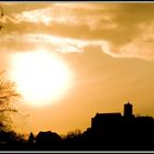 Farbenspiel mit Silhouette der Wartburg