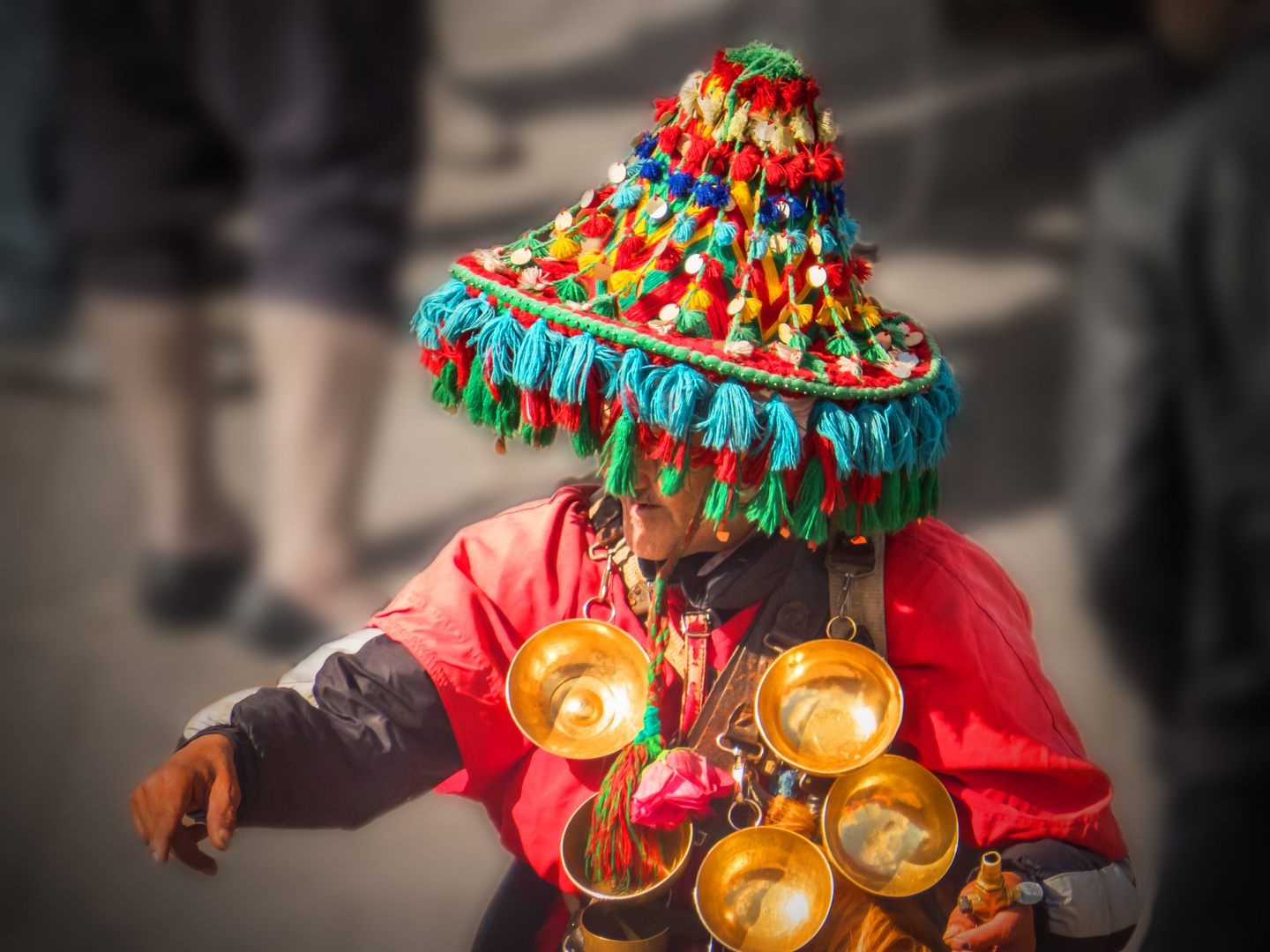 Farbig auf dem Djemaa el-Fna