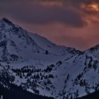 Farbige Abendstimmung im Tannheimer Tal