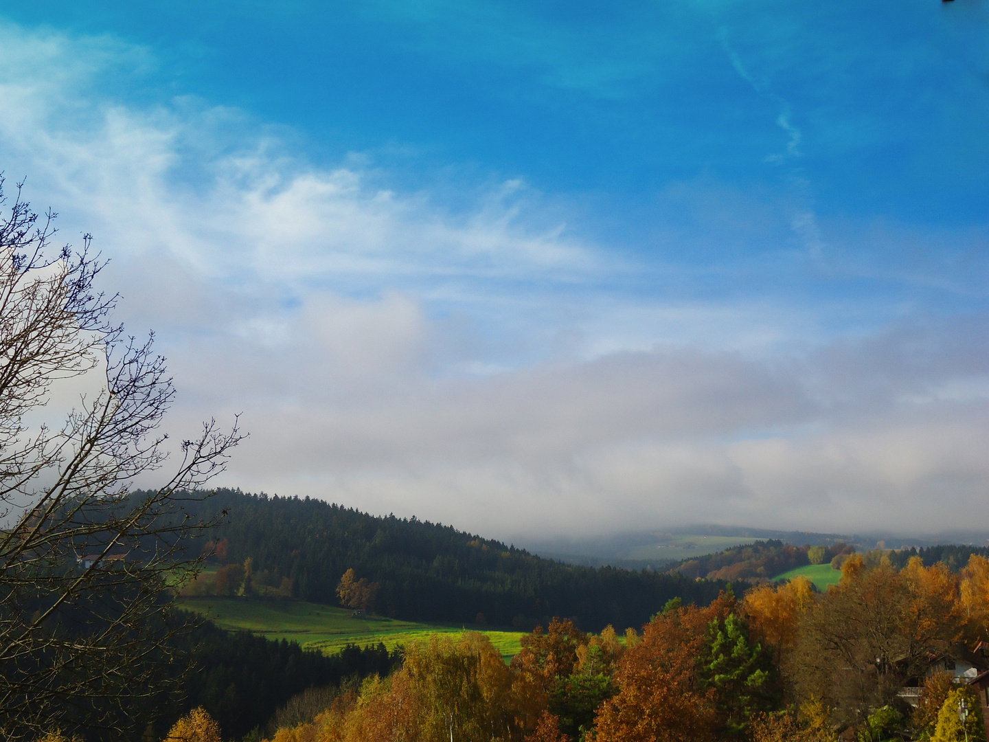 Farbige Landschaft im Herbst