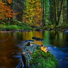 Farbiger Herbst an der Steinklamm