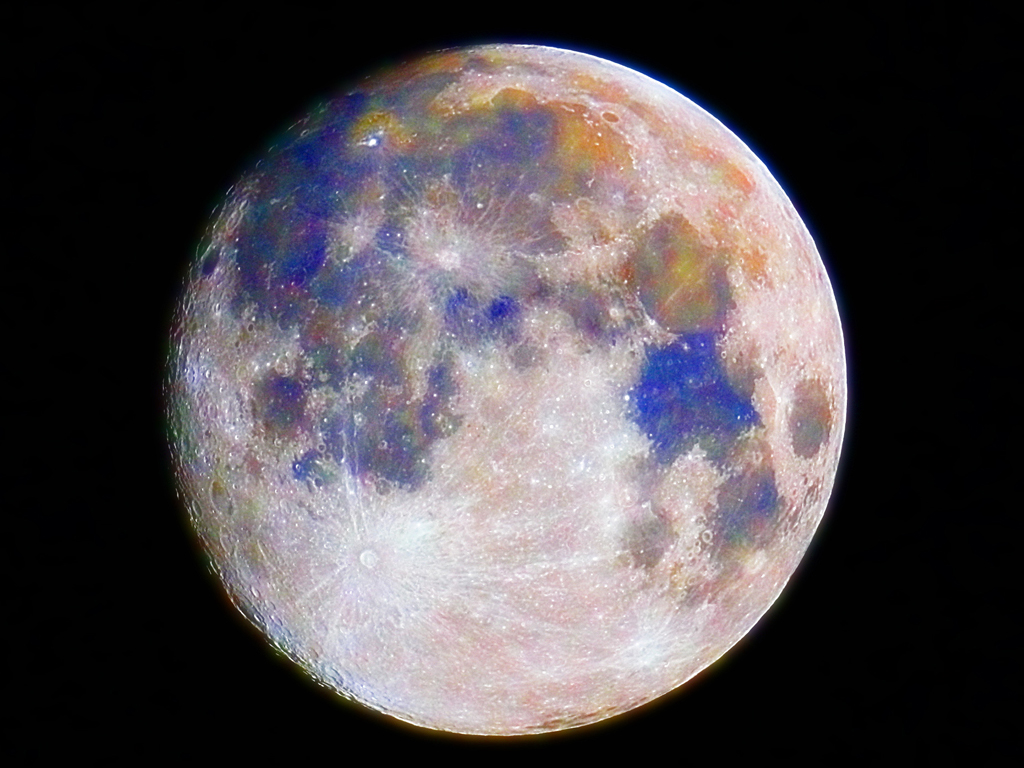 Farbiger Mond