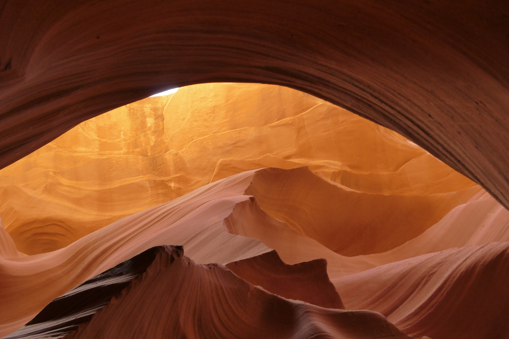 Farbiger Sandstein im Antelope Canyon