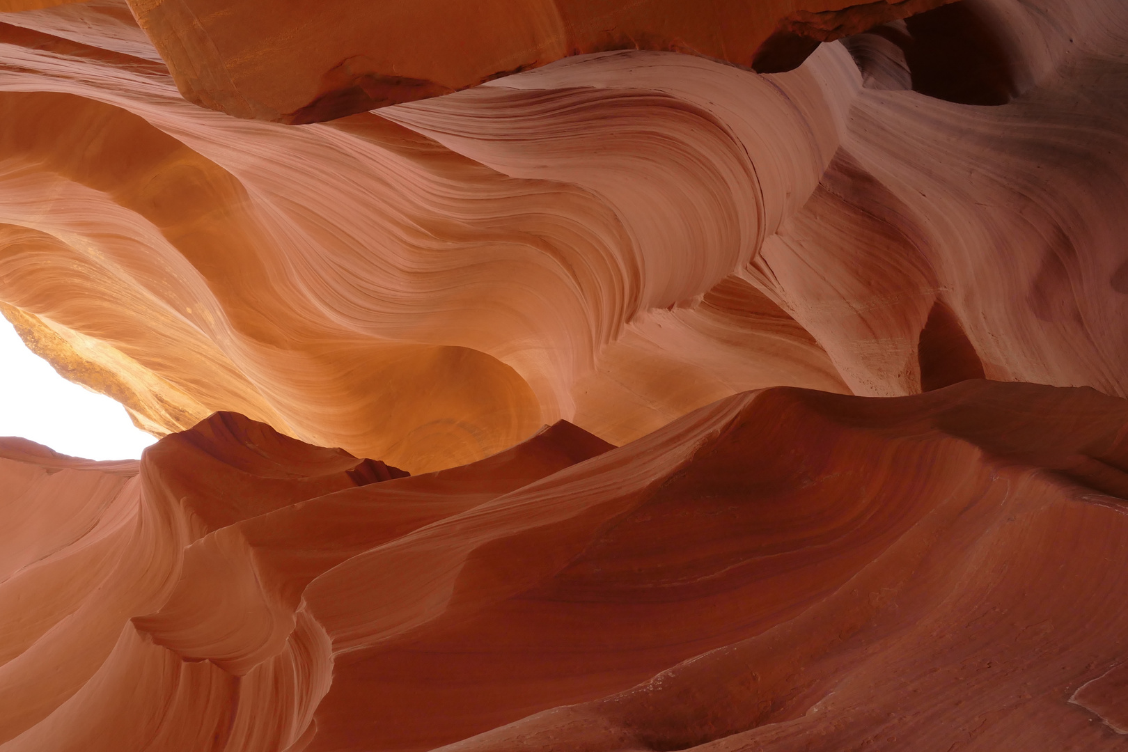 Farbiger Sandstein im Antelope Canyon